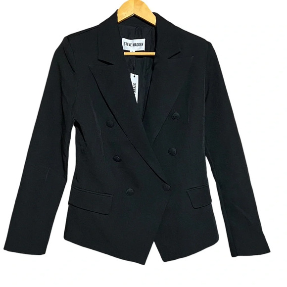 NWT STEVE MADDEN BLACK BLAZER SIZE SMALL‎ - Picture 1 of 5